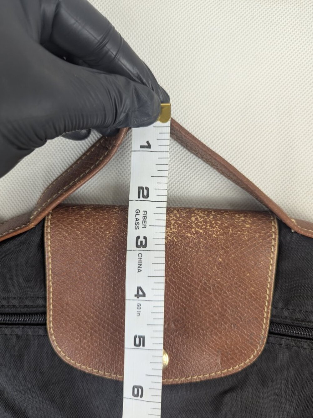 Longchamp Le Pliage Original Nylon Briefcase Bag Black Made in China - Picture 14 of 14